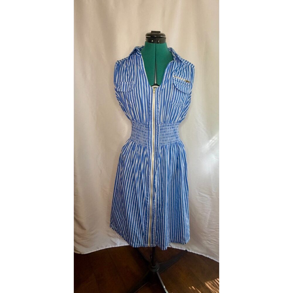 J Gee blue and white striped dress. Size 1X